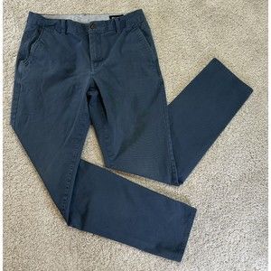 BONOBOS Mens Slim Fit Blue Casual Dress Pants 32x34 Tapered Straight